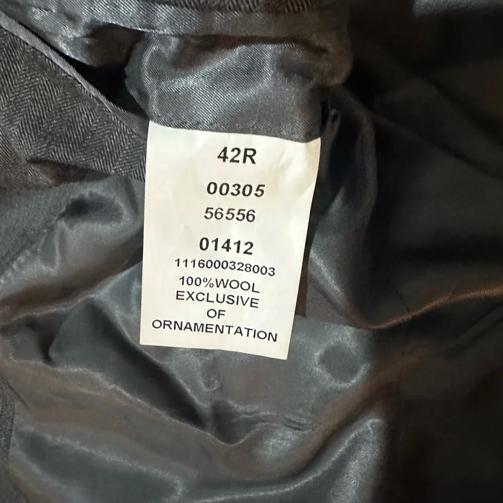 Jos A. Bank Signature Collection Tailored Fit Wool Sport Coat Mens Size 42R Gray